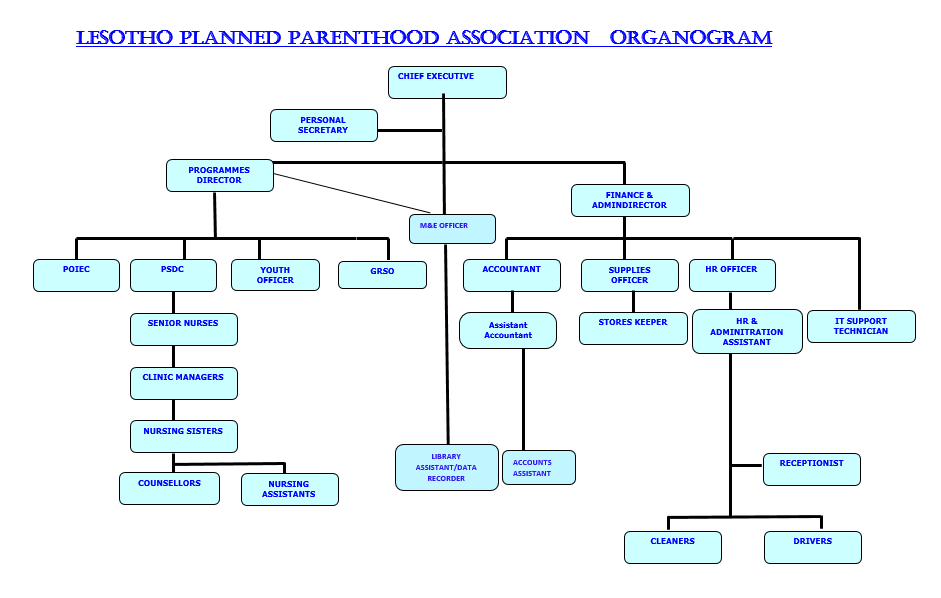 Organogram Lesotho Planned Parenthood Association
